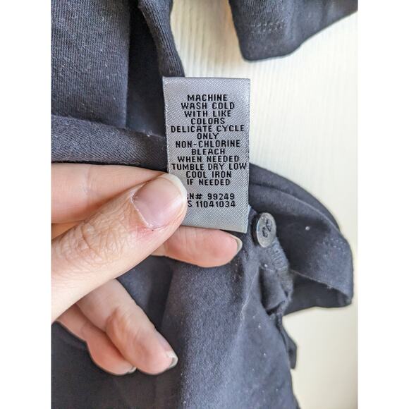 SUPREMA Essentials by Catherines Collared Short Sleeve Black Polo Top Size 0X - Picture 5 of 5